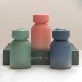 120ml Frosted Glass Fragrance Diffuser Bottle Empty Car Aromatherapy Bottle Screw Cap