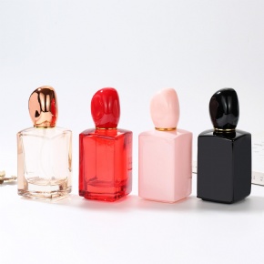 BYPE by PERFUME Factory Directly Supplies 50ml Unique Spray Perfume Bottles Square Black Pink Glass Bottle With Customized Logo