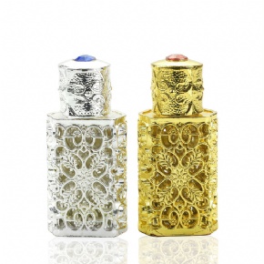 Small 3ml Luxury Empty Screw Cap Arabian Essential Oil Bottles with Glass Stick