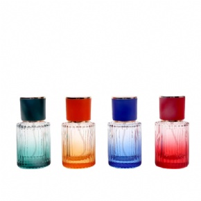30ml Fine Mist Round Cosmetic Container Colored Empty Spray Glass Bottles Perfume Atomizer with Sprayer