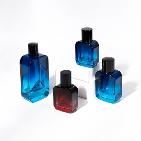 30 ml 50 ml 100 ml Empty Luxury Flat Rectangular Gradient Perfume Spray Glass Bottle