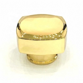 Square Shape Gold Zamak Heavy Metal Glass Perfume Bottle Caps Cube Perfume Cover