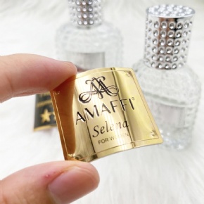 Custom Metal logo Stickers Cosmetics Packaging Luxury Gold Perfume Stickers Label Design Brand logo