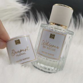 Custom Gold Metal Sticker Logo Luxury Perfume Label for Perfume Bottles Candle Boxes and Skin Care Lipstick Packaging