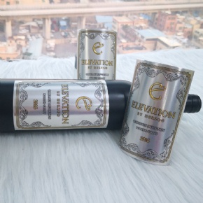 Custom Printed Adhesive Wine logo Metal Label Sticker Embossed Private Label Wine Metal Brand logo Sticker