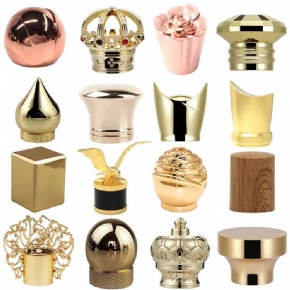 Luxury Zamac Perfume Bottle Cover Lid 15Mm Gold Metal Zinc Alloy Perfume Bottle Magnetic Cap With Logo