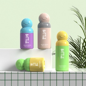 PET Smile Round Cap 60ml 80ml 100ml 150ml Cosmetic Baby Face Serum Suncream Lotion Bottle Fine Mist Plastic Spray Bottle 50ml