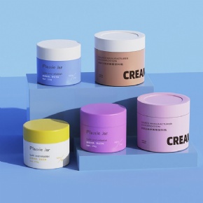 High Quality Luxury Plastic Empty Cylinder Plastic Custom logo Packaging Face Cream Sunscreen Cream 250g 380g Cosmetic Cream Jar