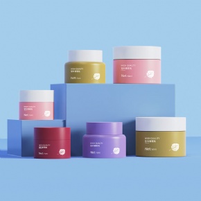 PET Plastic Cylinder Empty Facial Cream Eye Cream Container 15g 50g Cosmetic Kids Skincare Cute Cream Jar 30ml