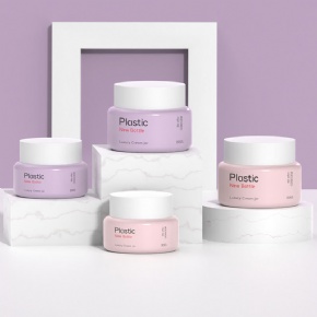 High Quality Luxury Double Wall Round Pink Plastic Custom logo Packaging Travel Split 30g 50g Cosmetic Cream Jar With Screw Cap