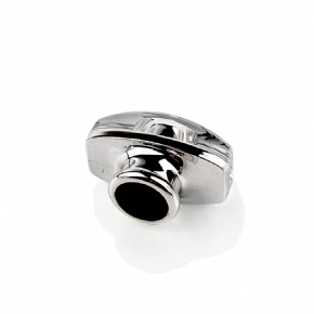 In stock crystal clear ABS surlyn acrylic shiny silver added iron weight luxury perfume cover perfume bottle cap fea15