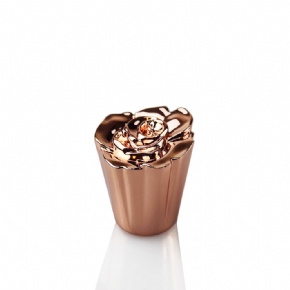 High Grade Premium Quality Heavy Metal Flower Perfume Lid Unique Flower Shaped Rose Gold Perfume Cap 15 Fea
