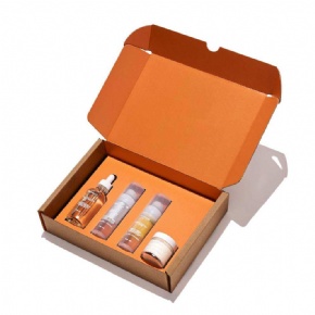 Eco Friendly Corrugated Cardboard Skin Care Set Pack Boxes Custom Ecommerce Mailer Postal Shipping Skincare Packaging Box
