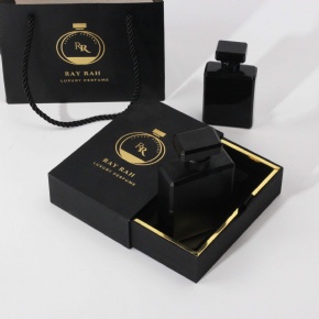 High Quality Sliding Style Brand Perfume Bottle Packaging Recycled Custom Cardboard Box With Pull Out Drawer